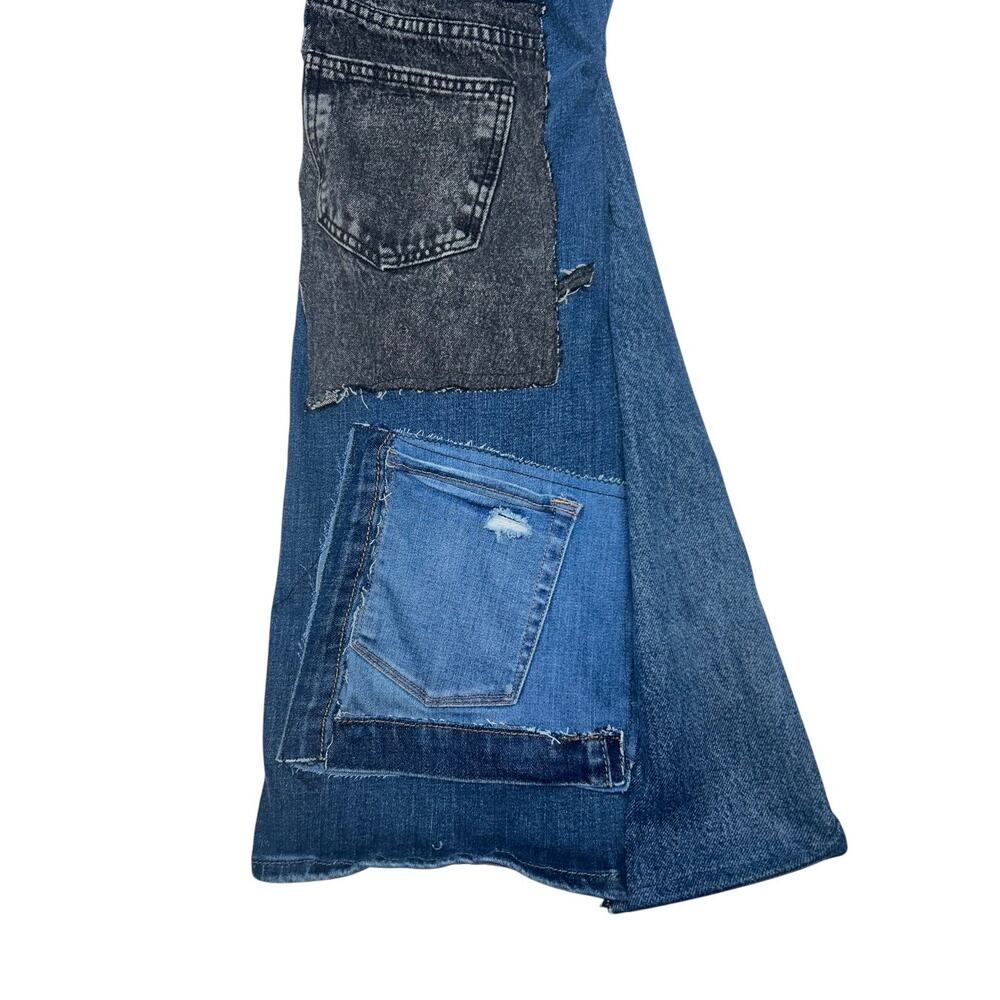 Silver Jeans Co Women’s 18W/L35 Upcycled Patchwork Flare Jeans Boho Y2K OOAK - Picture 9 of 16